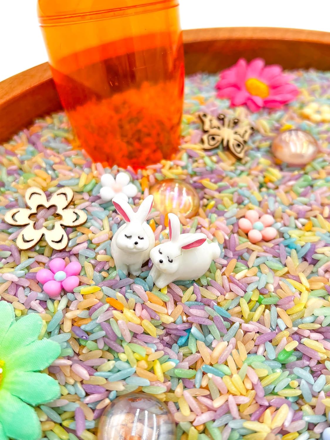 Kids Sensory Bins Montessori Sensory bin, Sensory Toys, Sensory Bins, Sensory Bin for Preschoolers (Pastel Bunny)