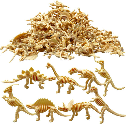 HAVAGDTM 110PCS Dinosaur Fossil Skeleton Dinosaur Skeleton Toys Assorted Figures Dino Bones for Birthday Party Science Play Dino Sand Dig Party Favor Decorations 2.5Inch