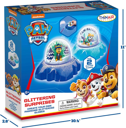 PAW Patrol DIY Glitter Globe Kit – Make Your Own Snow Globe Craft Set for Kids – Build Your Own Water Globes with Glitter, Molding Clay & Printed Designs