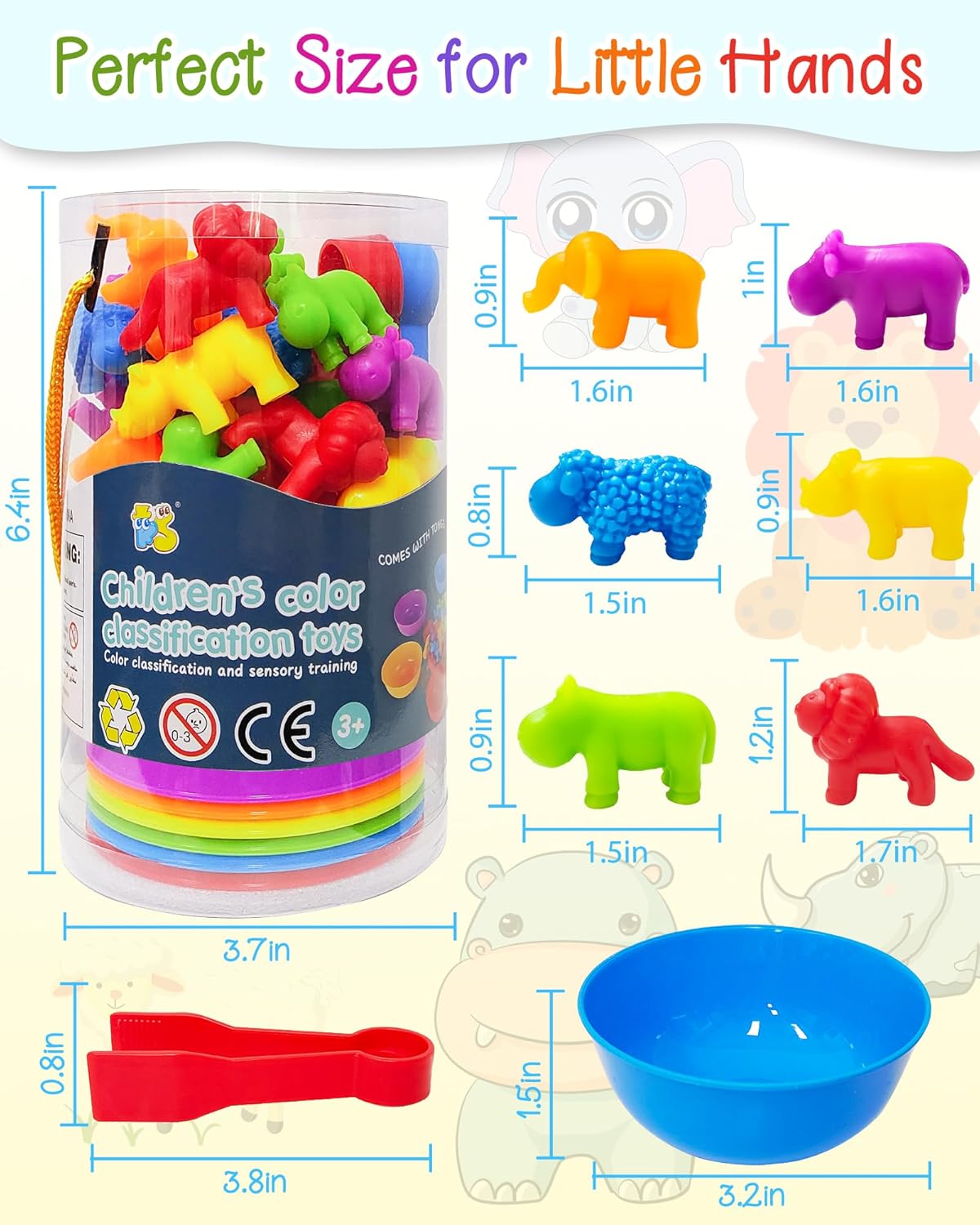 Yetonamr 48 Pcs Counting Dinosaurs Montessori Toys for 3 4 5 Years Old Boys Girls, Toddler Preschool Learning Activities Toy for Kids Ages 3-5, 4-8, Birthday Gifts Sensory Toys