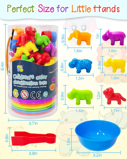 Yetonamr 48 Pcs Counting Dinosaurs Montessori Toys for 3 4 5 Years Old Boys Girls, Toddler Preschool Learning Activities Toy for Kids Ages 3-5, 4-8, Birthday Gifts Sensory Toys