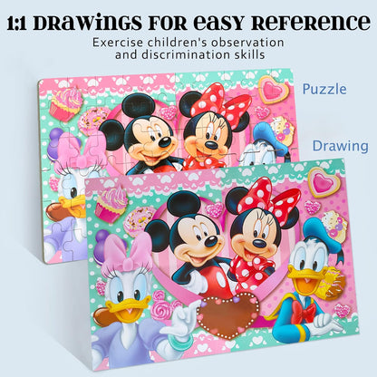 MZZOTOY Puzzles for Kids Ages 4-8, 60 Piece Puzzles for Kids Ages 3-5 in a Metal Box Girls and Boys Learning Educational Jigsaw Puzzle Toys Gifts