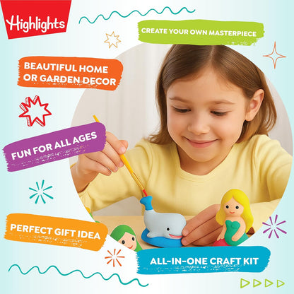 Highlights Paint Your Own Plaster Figurine & Activity Kits – DIY Art Sets with Figurines, Paints, Brush & Bonus Activities – Multiple Themes – Ages 6+