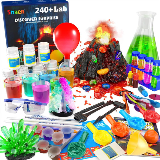 Snaen SNAEN 130+ Lab Experiments Science Kits, Chemistry Set, Crystal Growing, Erupting Volcano, STEM Activities Educational Toys Gifts for 6 7 8 9 10 11 Years Old Boys Girls Kids Toys
