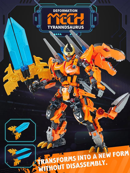TIALLOW Pterodactyl Robot 2 in 1 Building Toy Sets, Dinosaurs Mech Transforming Building Block Model, Mecha Action Figures Pterosaur Building Kits, for Boys, Adult Age 8-12 (Pterodactyl)