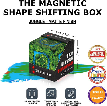 Shashibo Shape Shifting Box - Award-Winning STEM Fidget Toy with Ultra Strong Magnets - Puzzle Cube Transforms Into 100+ Shapes, Perfect Sensory Gift for Kids, Teens, and Adults (Artic)
