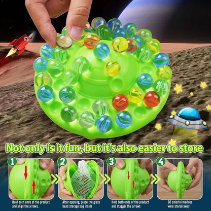 Marble Game & Balance Game for Kids - 60 Premium Glass Marbles, Strategy Fun Toy for 1-4 Players, Ready to Play Out of The Box 8 Years Old
