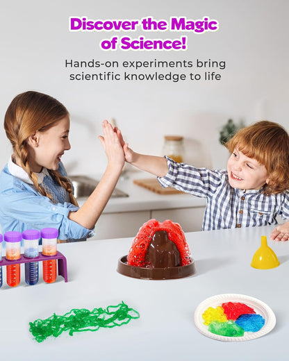 80+ Science Experiment Kit for Kids Ages 5-6-7-8, STEM Learning and Educational Toys, First Science Kit for Boys Girl Birthday Gifts