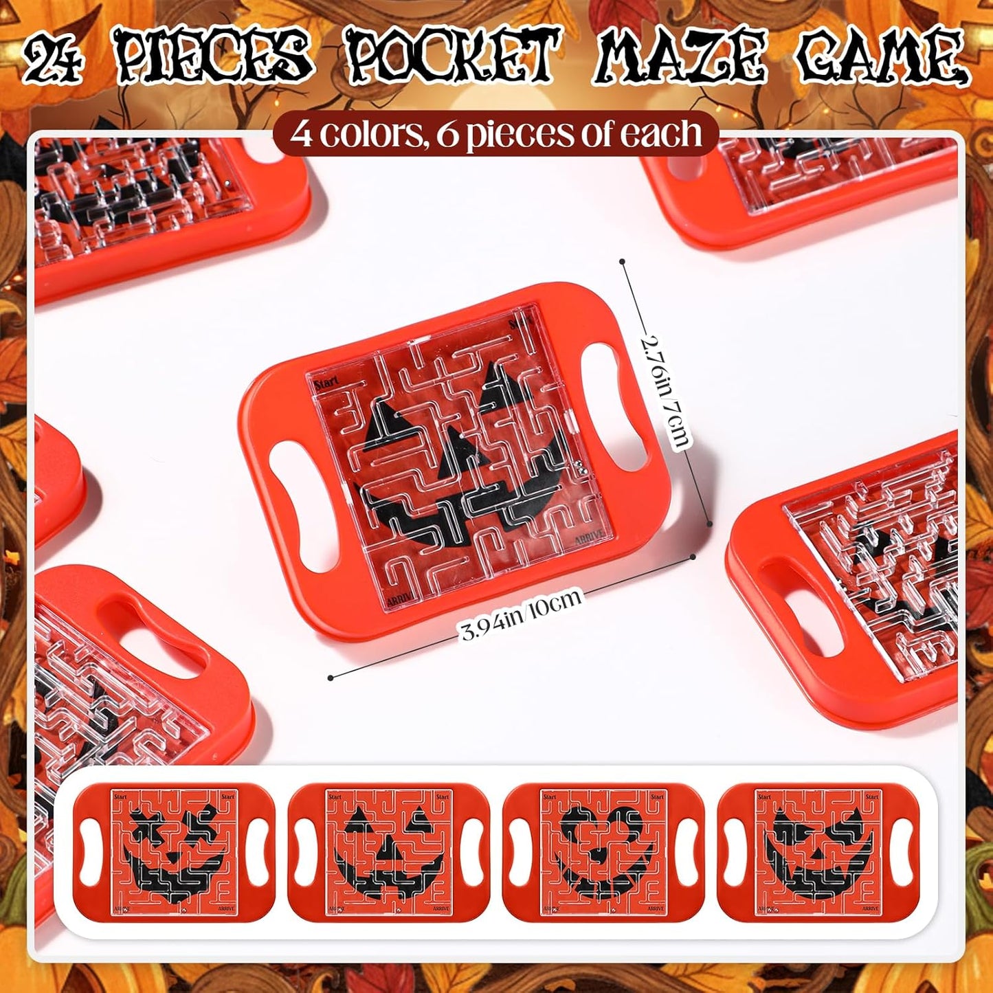 JellyArch 24 Pcs Maze Puzzle Cube Bulk Maze Game Puzzle Educational Cube Handheld Brain Teaser Puzzles Escape Room Party Favor Graduation Classroom Exchange Gift for Students Adult Teacher(Classical)