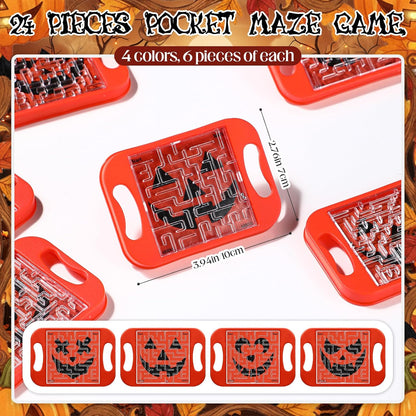 JellyArch 24 Pcs Maze Puzzle Cube Bulk Maze Game Puzzle Educational Cube Handheld Brain Teaser Puzzles Escape Room Party Favor Graduation Classroom Exchange Gift for Students Adult Teacher(Classical)