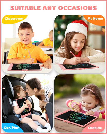 Bravokids Toys for 3-6 Years Old Girls Boys, LCD Writing Tablet 10 Inch Doodle Board, Electronic Drawing Pads, Educational Birthday Gift for 3 4 5 6 7 8 Years Old Kids Toddler (Blue)
