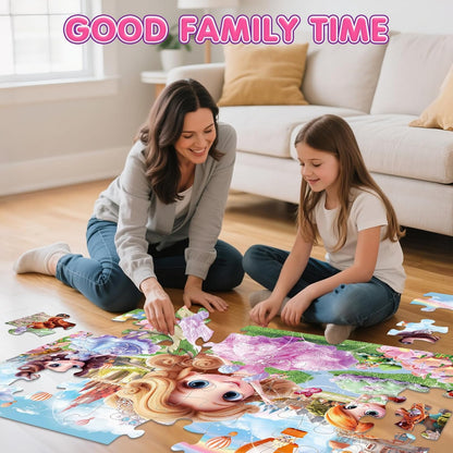 Jumbo Floor Puzzle for Kids,48 Piece Unicorn Large Jigsaw Puzzles,Puzzle for Toddler Ages 3-5,Fun Educational Preschool Learning Toy Easter Gift for Boys & Girls Ages 4-8