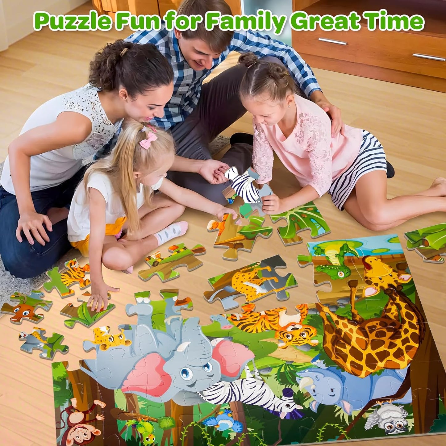 Jumbo Floor Puzzle for Kids, 48 Pieces Large Solar System Jigsaw Puzzles for Kids 3 4 5, Toddler Learning Preschool Educational Toys for 4-8, Birthday for Boys Girls