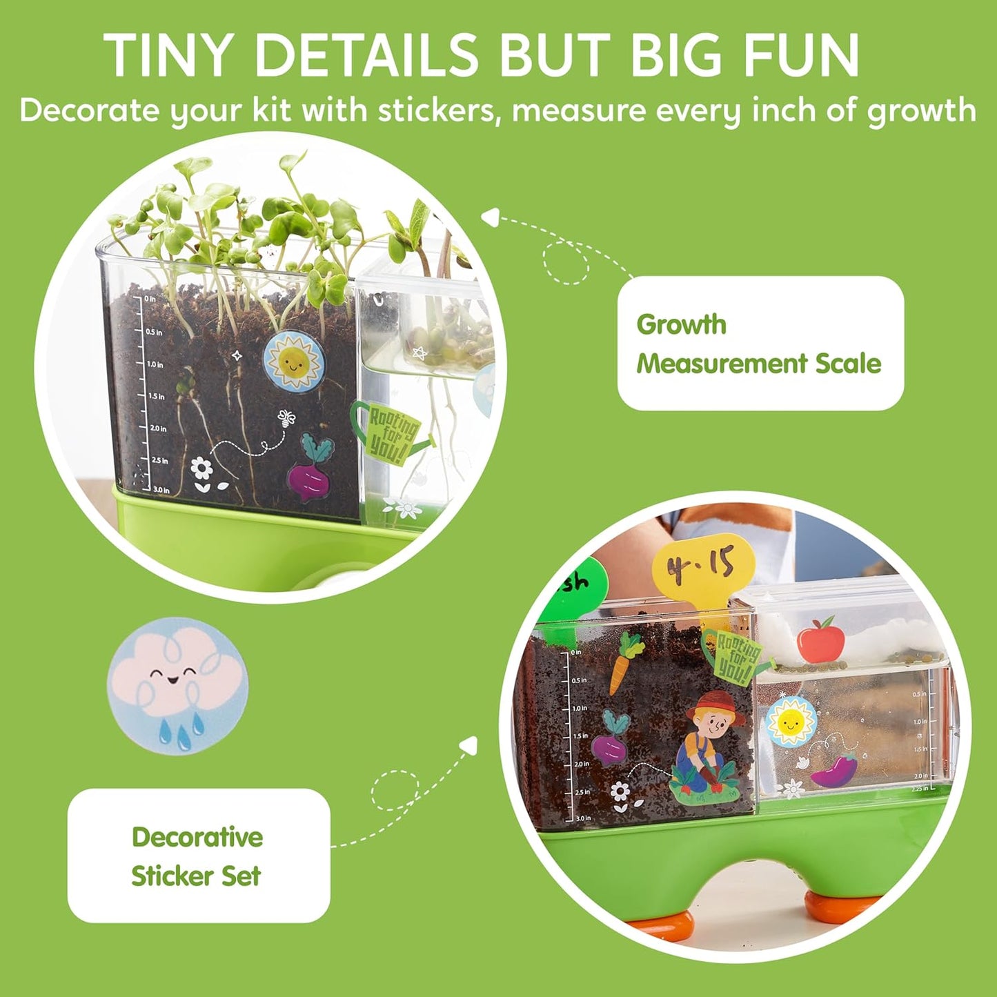 JOVA Klever Kits 2-in-1 Root Viewer & Planting Science Kit for Kids – STEM Learning Gifts for Kids Aged 6+, Soil & Hydro Observation Kit Birthday Toys Gifts for Boys and Girls