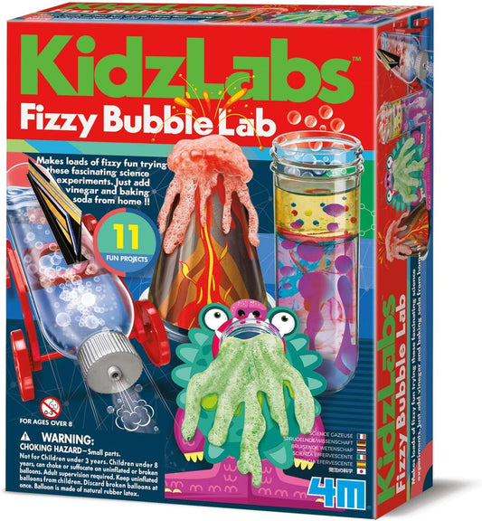 4M Fizzy Bubble Colour Lab – 28 Science Experiments Kit for Kids Ages 8-12, STEM Chemistry Set with Baking Soda & Vinegar Reactions, Educational Volcano, Rocket Racer, & Color Mixing Activities