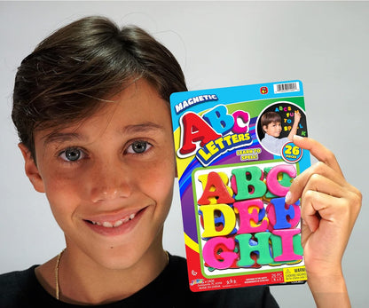JA-RU Magnetic Letters Toy Set (1 Pack ABC Letters) Colorful Plastic Letters. Refrigerator Magnets for Kids & Toddler. Alphabet Learning, Spelling Words. Educational Preschool Toy. ABC-1405-1A