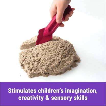 Kinetic Sand, Mermaid Palace Playset with 2.06lbs Play Sand (Neon Purple, Shimmer Teal & Beach), Tools & Folding Sandbox, Sensory Toys for Kids