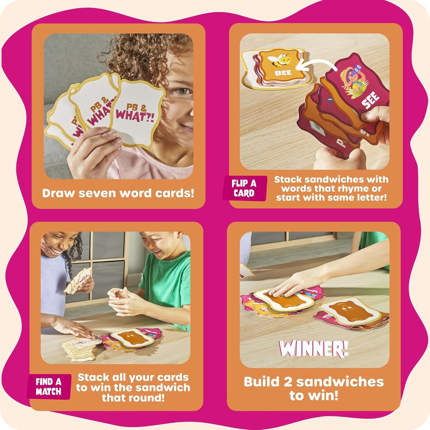 Learning Resources PB & What?! - Learn to Read Rhyming Games for Kids, Literacy Phonics Game, Elementary Classroom Matching Games, Learning Game for Grade School, Kindergarten 1st and 2nd Graders