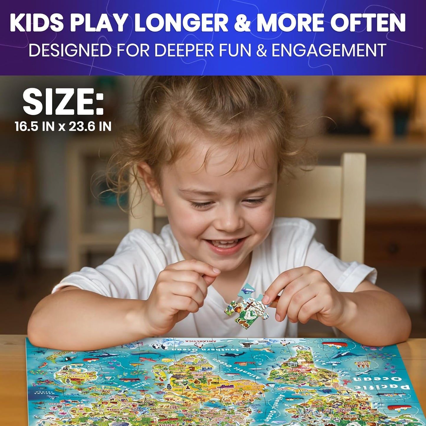 QUOKKA 3X Set Learning Board Games for Kids 8-12 - Educational Trivia Cards Ages 6-8 - Travel United States - World Map - Explore Outer Space - Gift for Children and Teens 4-8 - Jigsaw Puzzles