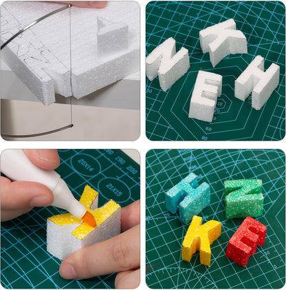 Crafare Craft Foam Blocks 10X10X4 Inch Polystyrene Squares Foam Block for Crafting for Arts School Projects Sculptures Floral Arrangements Modeling and Centerpieces