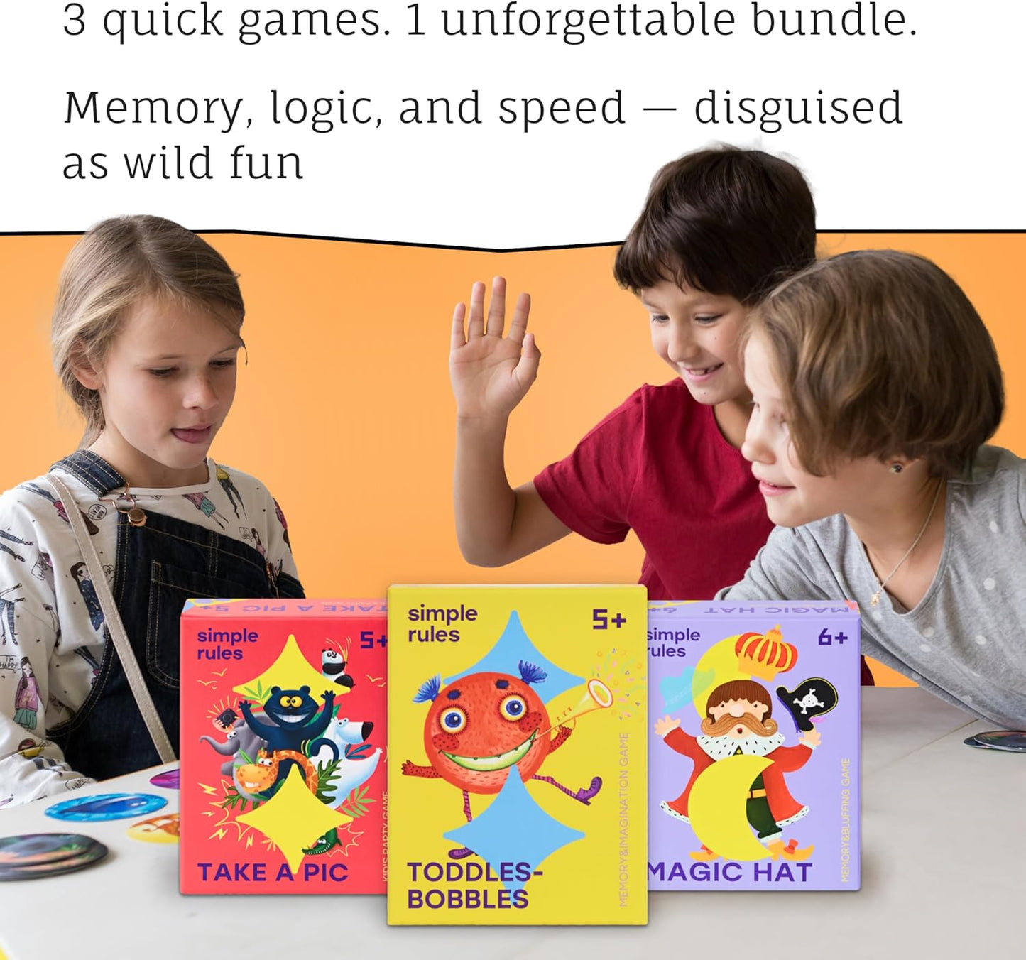 Math Card Games Bundle for Kids 6+ & 8+ | 3 Games Included | Fun & Education | Help to Build Math, Focus and Logic | Recommended by Teachers | 2-6 Players | 10 min Playtime (Math Card Bundle)