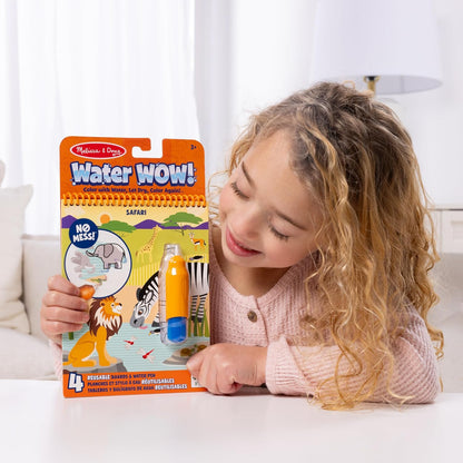 Melissa & Doug On The Go Water Wow! Mess Free Coloring Book, Reusable Water-Reveal Activity Pad, Dinosaurs, Travel Toys, Party Favors, for Toddlers & Kids Ages 3+