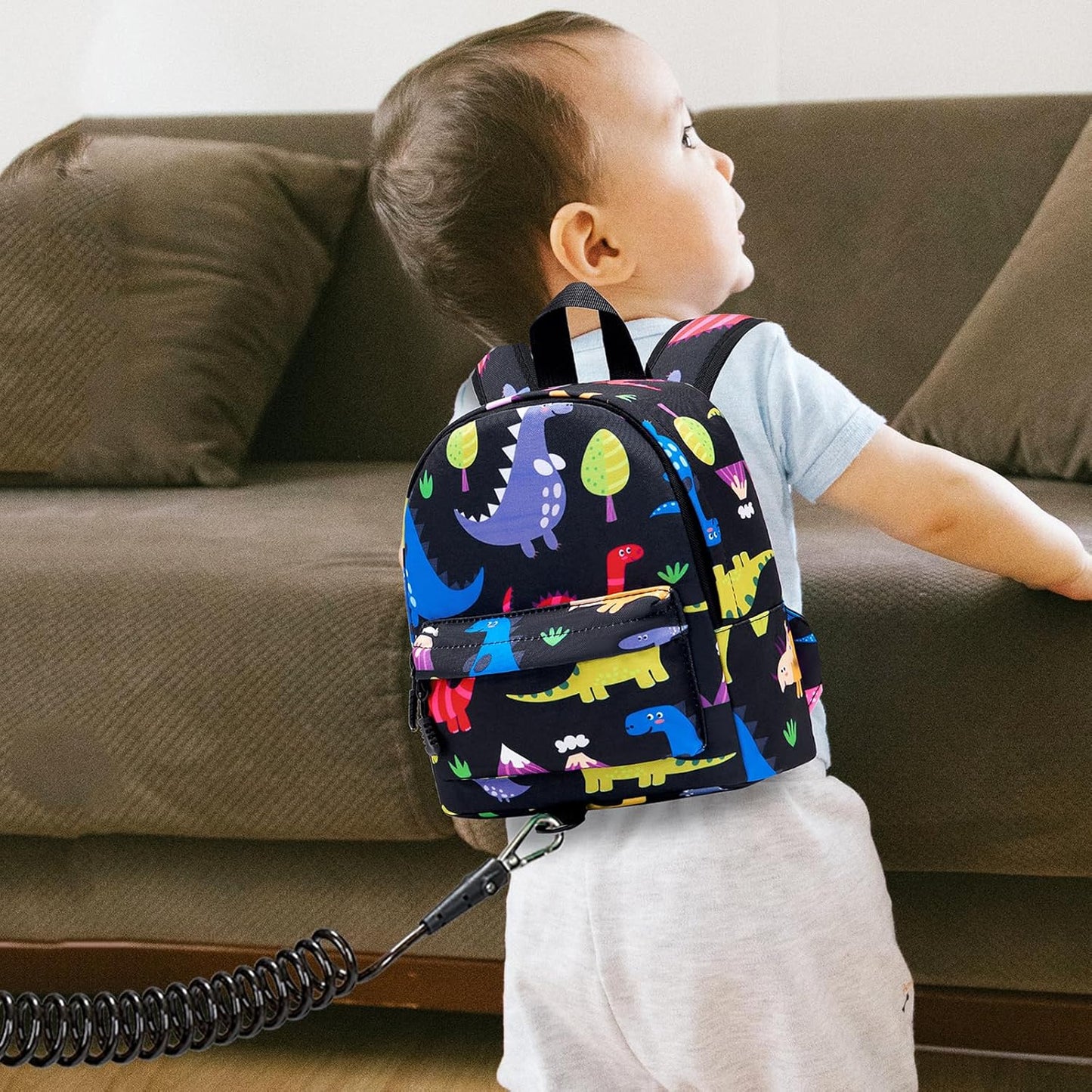 Accmor Toddler Backpack Leash with Anti Lost Wrist Link, Cute Mini Child Walking Harnesses Keep Kids Close Back Pack Rope Tether Rein for Baby Boys (Pink/Unicorn)