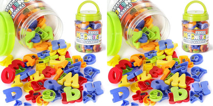 LovesTown 104 PCS Alphabet Magnetic Letters and Numbers for Toddlers,ABC 123 Fridge Educational Set,Great Learning Gift from Parents or Teachers