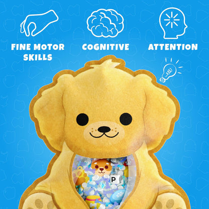 Vango BIZYBOO - The Original Seek & Find Plush - Hidden Object Search Problem Solving Educational Matching Game for Kids 2 and Up (Spike)