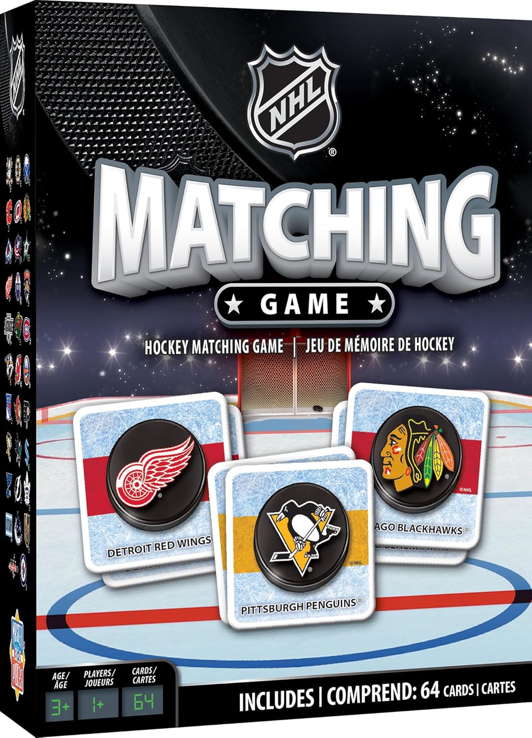 MasterPieces NHL Chicago Blackhawks Matching Game, For Ages 3+ - Fun Family Entertainment for Kids and Adults - Educational, Engaging, and Perfect for Game Night, Interactive Classroom Activities