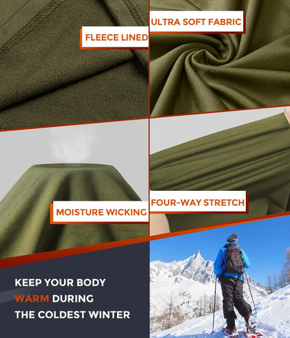 CL convallaria Thermal Underwear Long Johns Set Mens Winter Gift Hunting Gear Sport Base Layer Bottom Top - Colors A