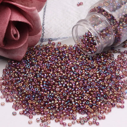 10100 Pcs Size 11/0 Glass Seed Beads, 2 mm Dark Green Small Mini Spacer Loose Pony Beads for Jewelry Making and DIY Crafts - Colors A