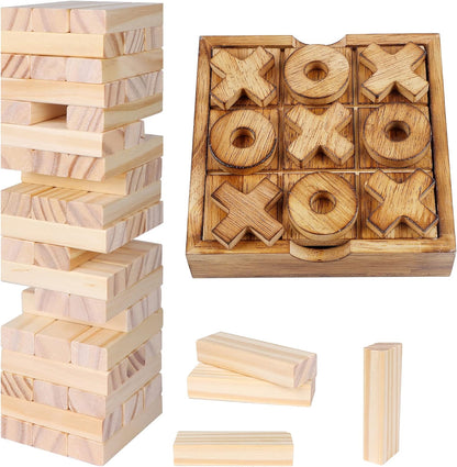 Glintoper Shut The Box & 4 in a Row Tables Game Set, Classic Wood Dice Game with Numbers & Line Up 4 Game for Kids Family, Living Room Rustic Coffee Table Decor, Travel Game Strategy Board Games