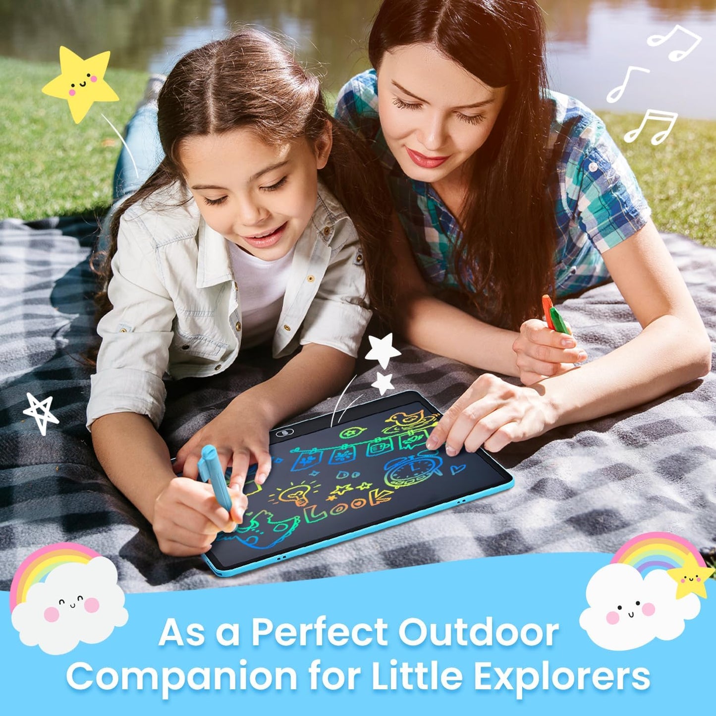 cimetech Toddler Girl Gifts, LCD Writing Tablet 2 Pack, Kids Toys for 3 4 5 6 Year Old Boys, 8.5 Inch Drawing Pad Painting Coloring Books, Travel Essentials Activities, Birthday Gifts Toddler Age 1-3