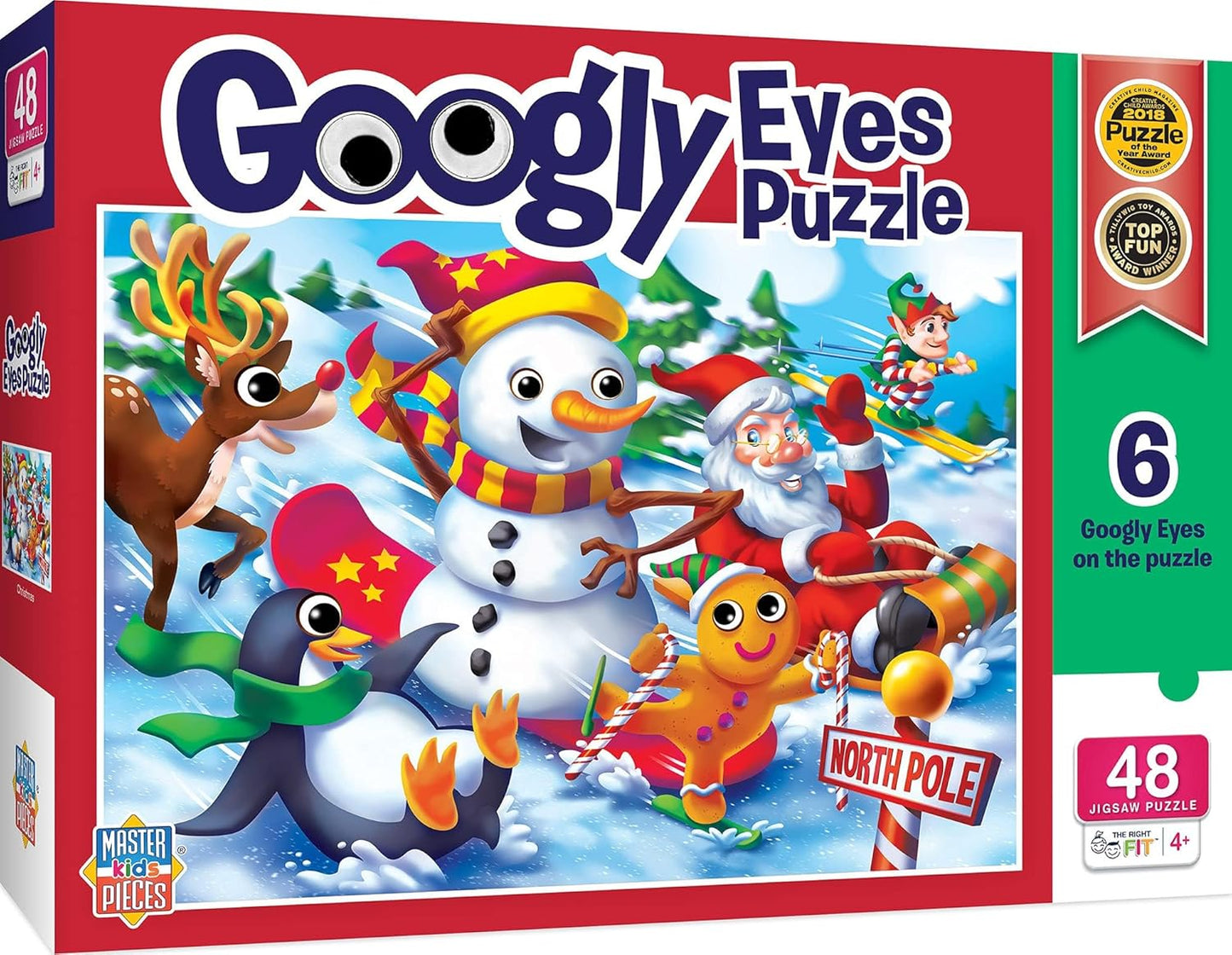 MasterPieces – 48 Piece Jigsaw Puzzle for Kids 4+ Years, Pets with Googly Eyes, Educational and Fun Game, Gift Idea for Children, 19" x 14