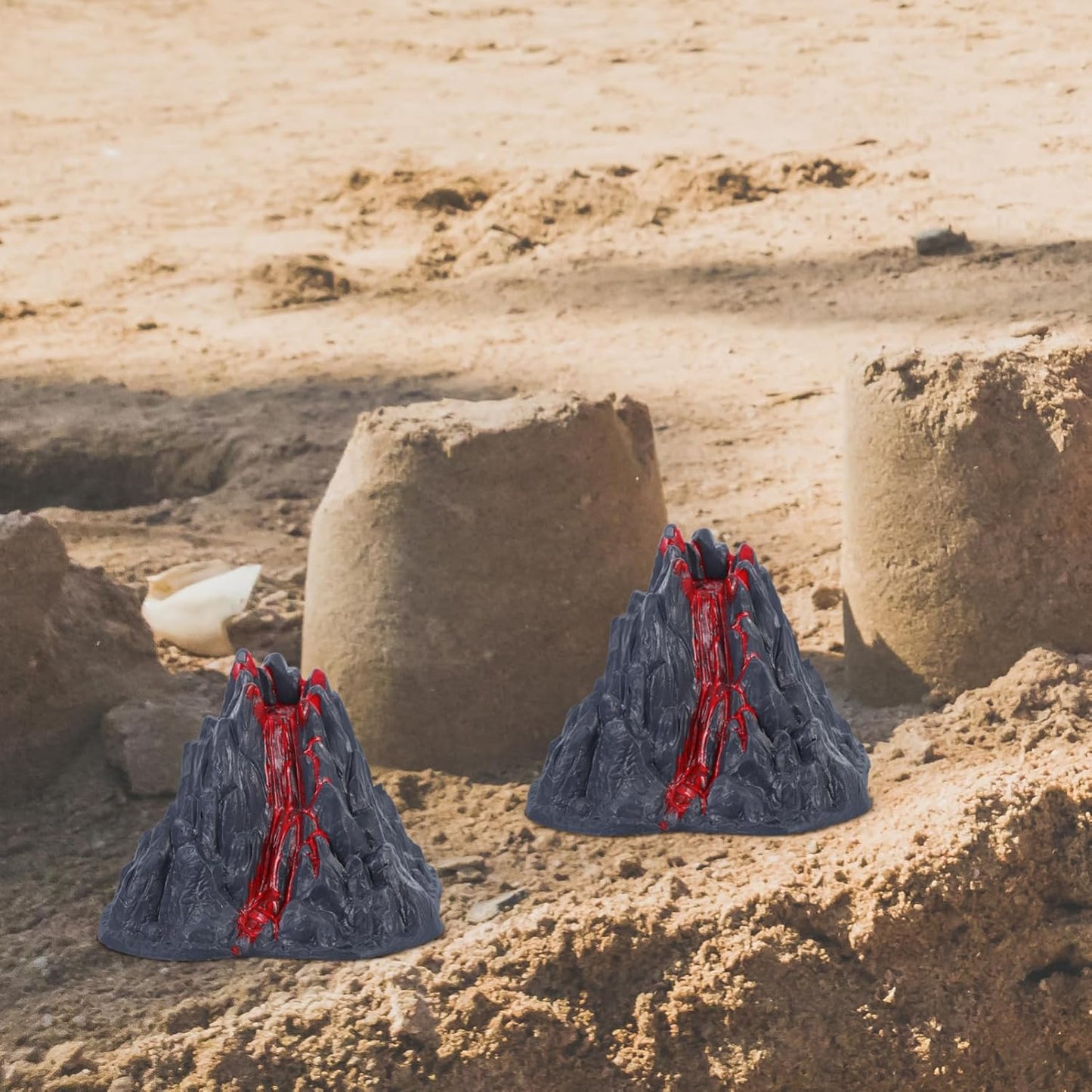 SEWACC 10Pcs Simulation Volcano Eruption Model, Artificial Landscape Adornment, Volcano Figurine Ornament, 3.14 x 2.75 x 2.36 Inches, Plastic