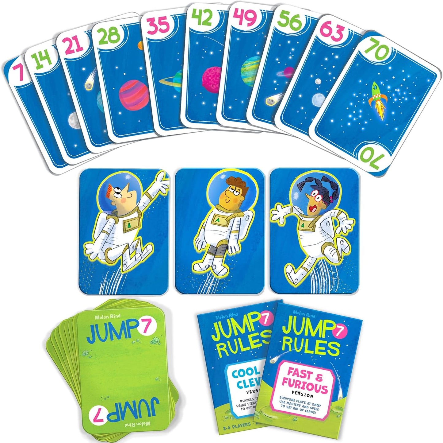 Melon Rind Jump 1, Math Game for Kids Learning Adding and Subtracting by 1, Lively, Card Game, Quick Activity for Boosting Math Confidence, Easy Screenless Fun, Perfect for Kindergarteners, Ages 5+