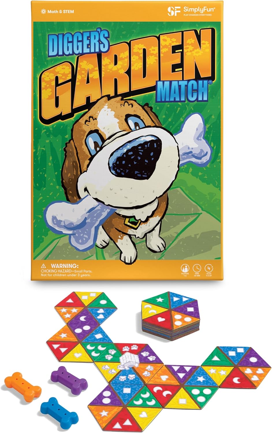 SimplyFun Lily Pond - Educational Game to Practice Early Reading and Spelling - an Engaging and Fun Toddler Game - 2 to 4 Players, Ages 4 & Up