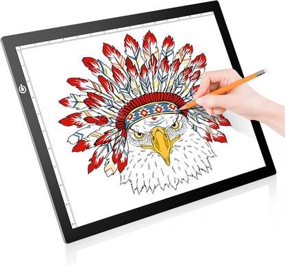 LitEnergy A4 LED Copy Board Light Tracing Box, Adjustable USB Power Artcraft LED Trace Light Pad for Tattoo Transferring, Drawing, Sketching, Animation, Stenciling, Diamond Art Painting Accessories