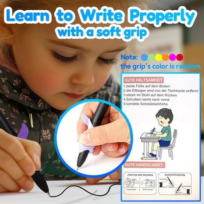 4 Magic Tracing Practice Books – Grooved Handwriting Arabic Copybooks for Kids, Reusable Writing Practice Workbooks Without Tears, Disappearing Ink for Toddlers Preschool Learn (Arabic)
