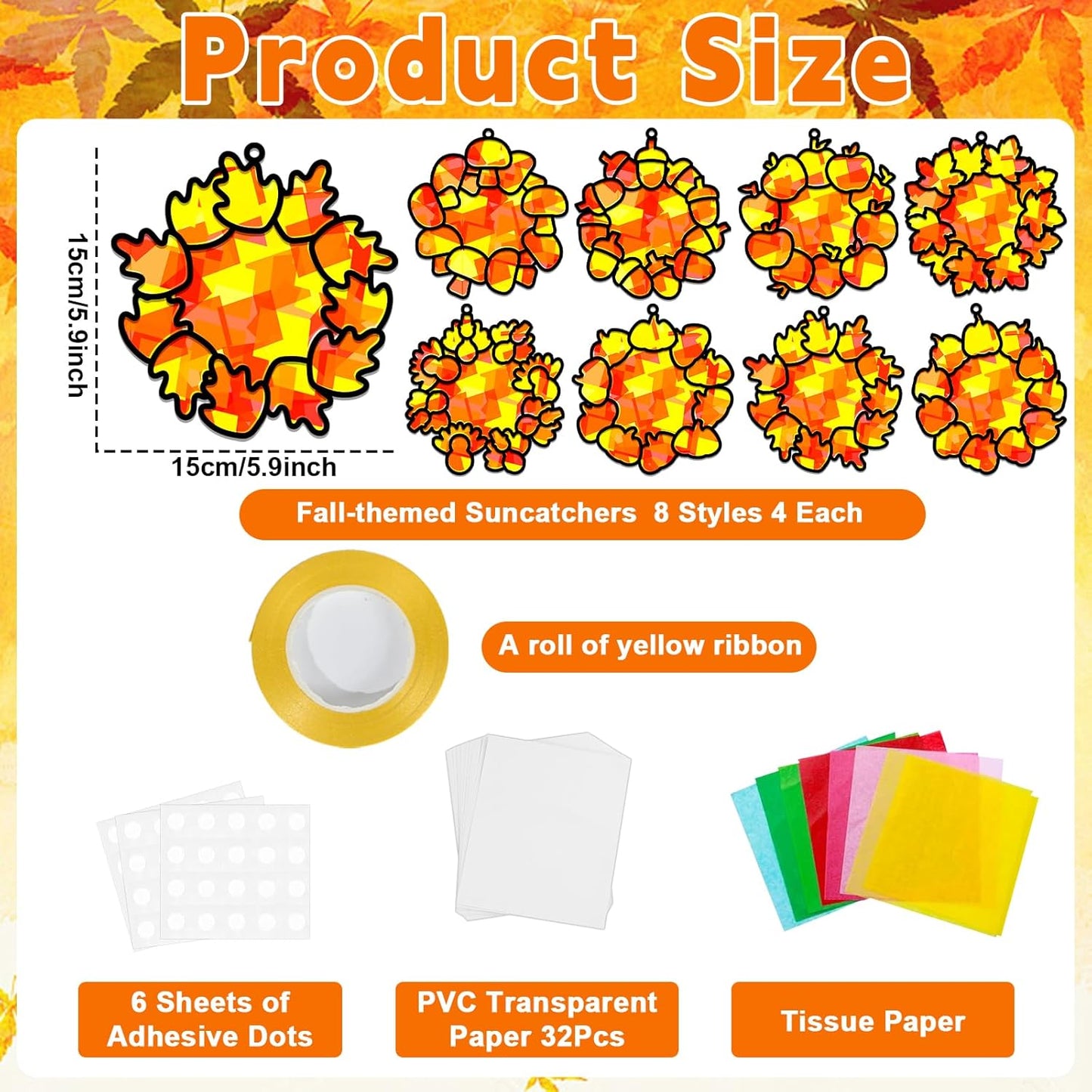 32 Sets Outer Space Suncatchers Craft Kit DIY Window Stained Glass Effect Planet Astronaut Alien Paper Crafts Home School Classroom Decoration Kid Birthday Gift Creative Art Project Activity Game - Colors B