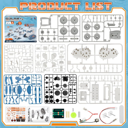 21 in-1 Solar Robot Building Kit STEM Gift for Kids 8-13, DIY Educational Science Robotics Toy Battery Solar Powered STEM Building Toy Set with 210 Pieces