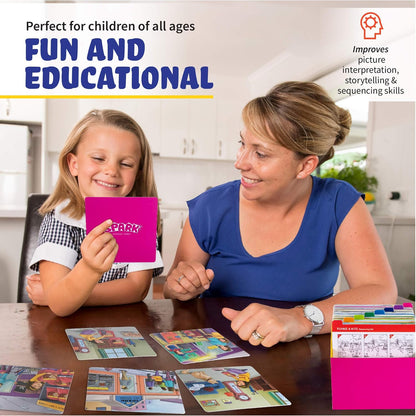 Sequencing Cards for Storytelling, Speech Therapy Game, Special Education Materials, Sentence Building, Problem Solving, Homeschooling Sequence Cards, Autism Game, Picture Sences, SEL