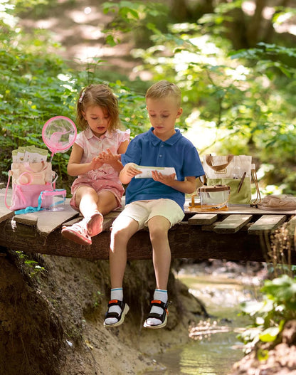 ROBUD Bug Catcher for Kids, Bug Catcher Kit with Bag Kit, Outdoor Exploration Set for Camping, Montessroi Toy for Kids Coming Closer to Nature，WRP07