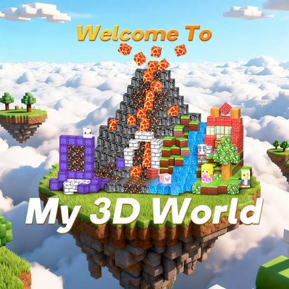 150PCS Magnetic Building Blocks - 6 Big Magnetic Base Building STEM Toys, Magnet Cube Game for Kids, Build Mine Castle Volcano World for Boys Girls Age 3-5 4-8 8-12, Sensory Outdoor Travel Toys Gifts