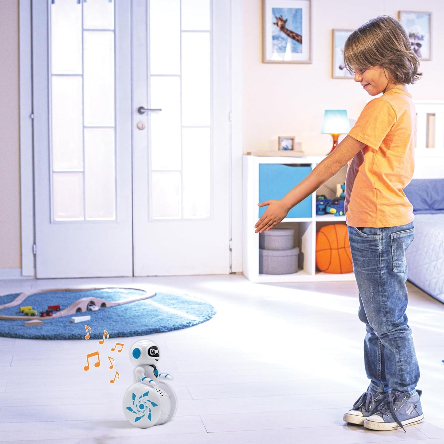 LEXiBOOK Powerman Max - Remote Control Walking Talking Toy Robot STEM Programmable Dances Sings Telling 10,000 Stories 300+ Learning Quiz Shooting Discs and Voice Repeat for Kids 4+ - ROB80EN, White