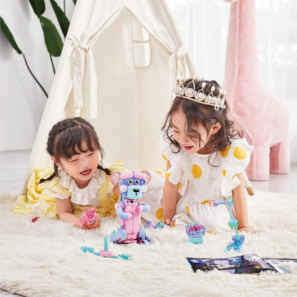 BOTZEES GO! Unicorn Robot for Kids - Building & Electric Remote Control STEM Learning Toy for Ages 3+, Girls - RC Magic Stick, App Based