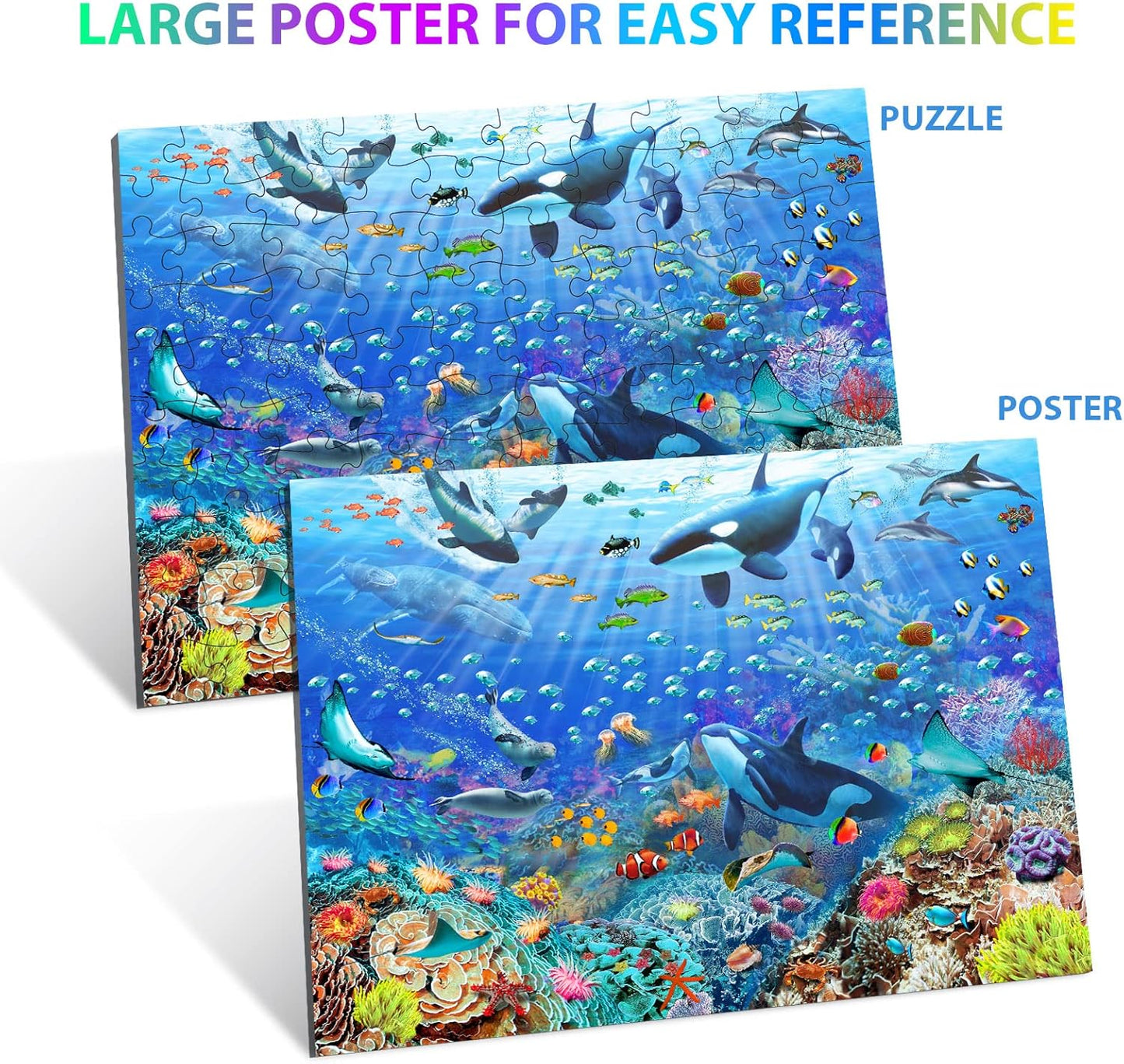 Jigsaw Puzzles for Kids Ages 3-5, 4-8, 6-8 Boys Girls - 60 Piece Construction Site - Large Piece Children Floor Jigsaw Puzzles - Science Educational Toys for 3 4 5 6 7 8 Years Old