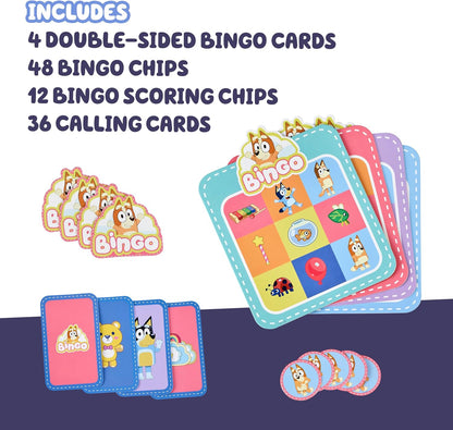 Bluey 5-in-1 Card Game Set, Jumbo-Sized 53-Deck Toddler Game, Multi-Color Interactive Play Card Games for Kids of Ages 3+