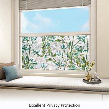 LEMON CLOUD Window Film, Decorative Window Privacy Film, Window Film Privacy Static Cling Frosted, Anti-UV Sun Blocker Heat Control for Home(Grayish Black, 17.5 x 78.7 inches)